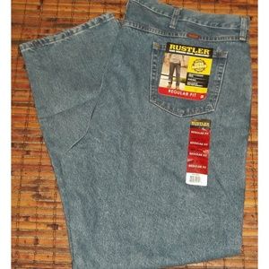 Mens NWT 48 X 32 Rustler reg fit denim jeans NEW